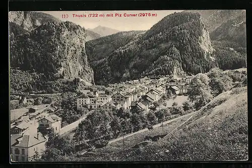 AK Thusis, Gesamtansicht mit Piz Curver