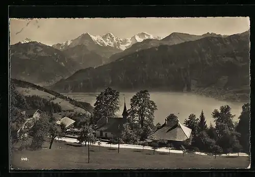 AK Beatenberg, Teilansicht, Eiger, Mönch und Jungfrau
