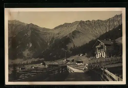 AK Adelboden, Stiegelwand mit Albristhorn, Teilansicht