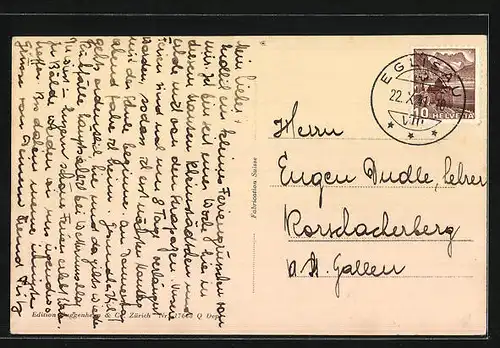 AK Eglisau, Flusspartie mit Blick auf den Ort