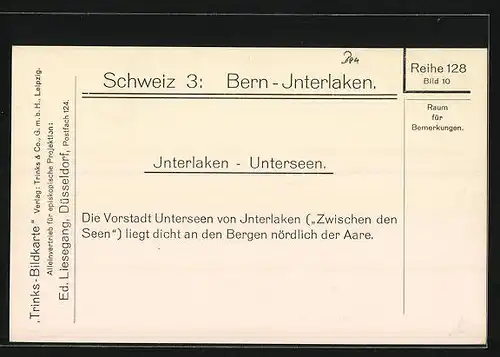 AK Interlaken-Unterseen, Platz vor der Kirche