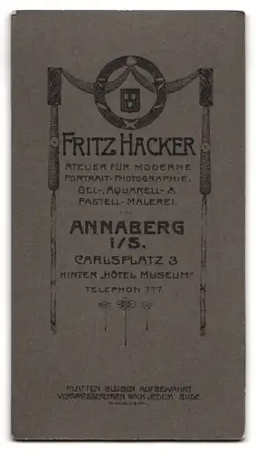 Fotografie Fritz Hacker, Annaberg i. S., Carlsplatz 3, Kleiner Junge im Matrosenanzug