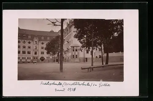 Foto-AK Gotha, Blick zur Realschule