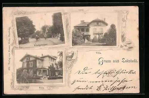 AK Hamburg-Lokstedt, Königstrasse, Villa