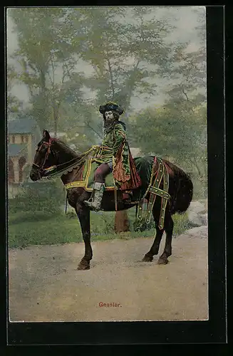 AK Gessler zu Pferd, Sage von Wilhelm Tell