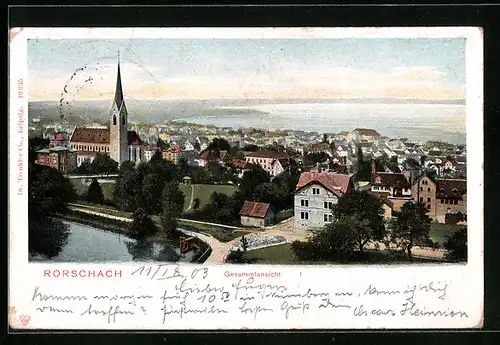 AK Rorschach, Gesamtansicht aus der Vogelschau