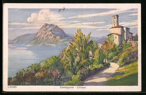 Künstler-AK Castagnola, Chiesa