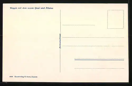 AK Weggis, Teilansicht mit neuem Quai und Pilatus
