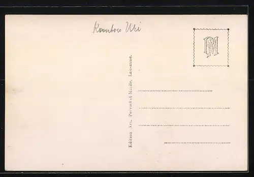 AK Andermatt, Ortsansicht mit Umgebung bei sonnig-diesigem Wetter