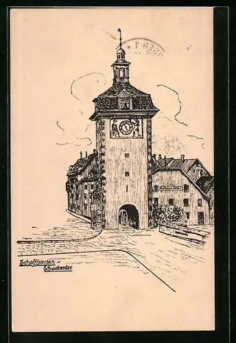 AK Schaffhausen, Ansicht Schwabentor