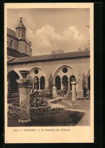 AK Neuchatel, Le cimetiere du Chateau