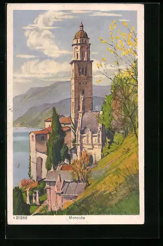 AK Morcote, Blick auf Kirche