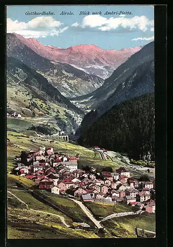 AK Airolo, Blick nach Ambri-Piotta
