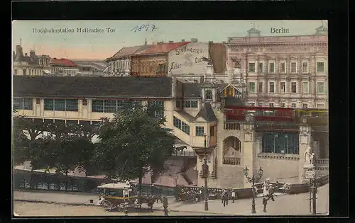 AK Berlin, Hochbahnstation Hallesches Tor