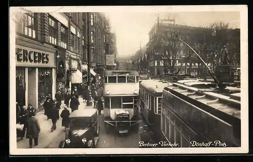 AK Berlin, Verkehr am Dönhoff-Platz, Auto