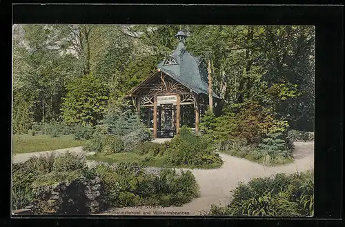 AK Bad Soden, Wilhelmstempel und Wilhelmsbrunnen