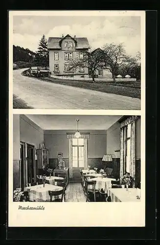 AK Idstein, Gasthaus Morcher-Mühle an der Strasse Limburg-Frankfurt
