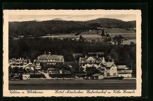 AK Velden am Wörthersee, Hotel Mösslacher, Hubertushof und Villa Herzele