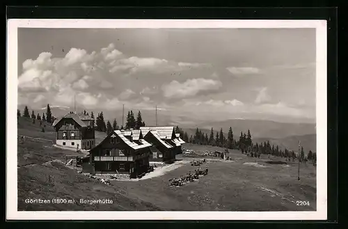 AK Görlitzen, Gesamtansicht, Gasthaus Bergerhütte