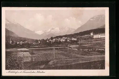 AK Mühldorf a.d. Tauernbahn, Gesamtansicht mit Bergen