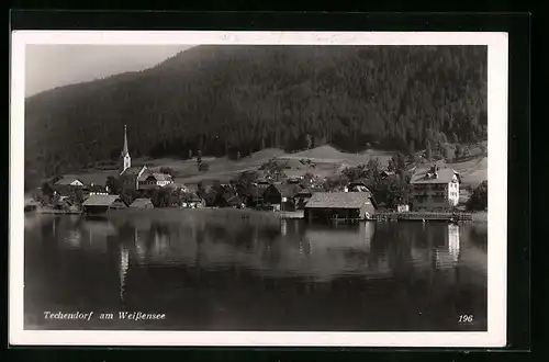 AK Techendorf, Ortsansicht mit Weissensee