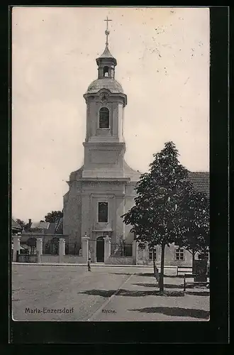 AK Maria-Enzersdorf, Partie an der Kirche