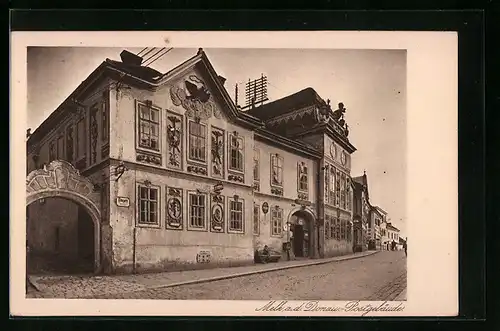 AK Melk a. d. Donau, Postgebäude, Linzerstrasse 85 u. 86