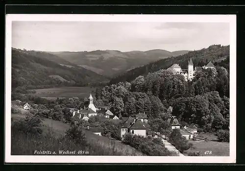 AK Feistritz a. Wechsel, Ortsansicht aus der Vogelschau