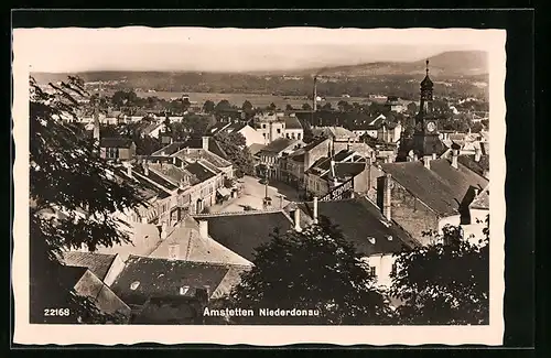 AK Amstetten /Niederdonau, Ortsansicht aus der Vogelschau