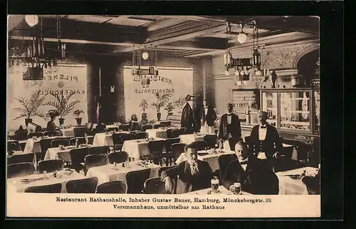 AK Hamburg, Restaurant Rathaushalle, Mönckebergstr. 29