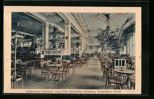 AK Hamburg, Kaffeehaus Vaterland, Alsterdamm 39-40