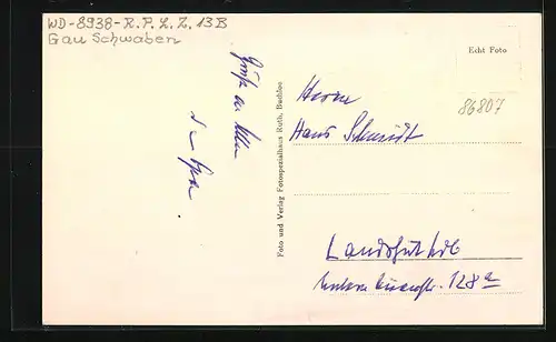 AK Buchloe, Postberg, Platz, Rathaus