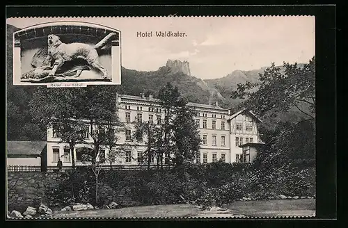 AK Thale, Hotel Waldkater, Relief