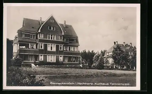 AK Benneckenstein /Harz, Kurhaus Tannenwald