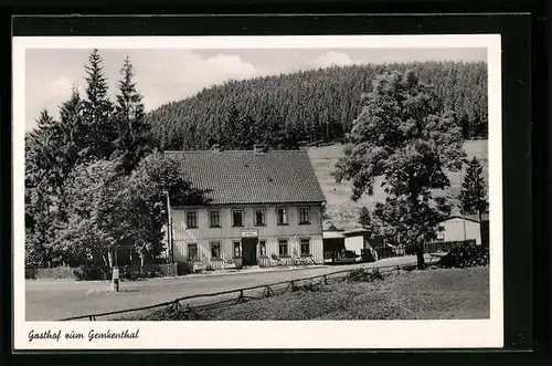 AK Altenau, Gasthof zum Gemkenthal mit Strasse