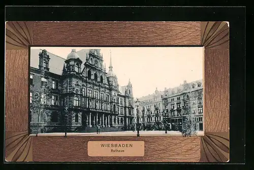 AK Wiesbaden, Ansicht Rathaus