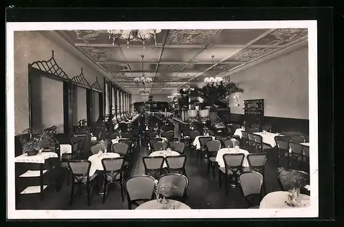 AK Karlsruhe, Konzert-Cafe Museum, Innenansicht