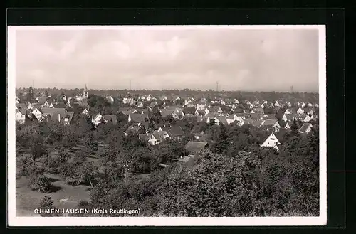 AK Ohmenhausen /Kreis Reutlingen, Ortsansicht aus der Vogelschau
