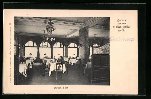 AK Berlin, Innenansicht vom Kaiser-Keller