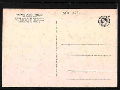 AK Bardewisch, Gasthaus Bremer Schlüssel