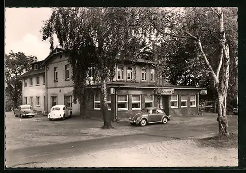 AK Stelle in Lünebg., Gasthaus Kieselshöh mit Parkplatz