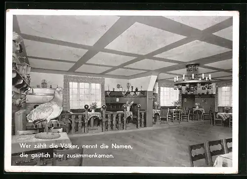 AK Lehde, Cafe Venedig, Innenansicht