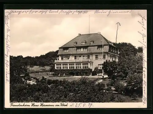 AK Rengsdorf, Fremdenheim Haus Hermann von Wied