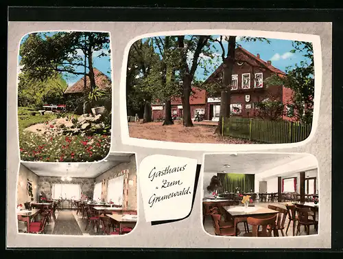 AK Ristedt, Gasthaus Zum Grunewald, Aussenbereich und Innenansicht