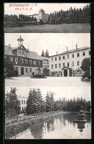 AK Reiboldsgrün i. V., Blick auf grosse Gebäuden