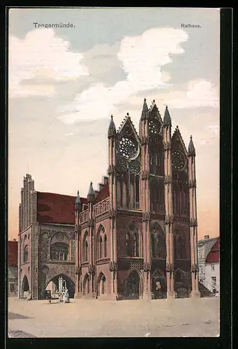 AK Tangermünde, Ansicht Rathaus