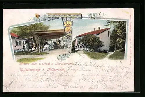 AK Wilhelmshöhe bei Tullnerbach, Tobischs Restaurant mit Garten