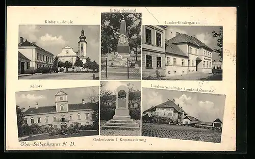 AK Ober-Siebenbrunn, Landes-Kindergarten, Landwirtschaftliche Landes-Lehranstalt