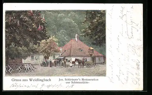 AK Weidlingbach, Jos. Schleinzers Restaurant zur Schiessstätte