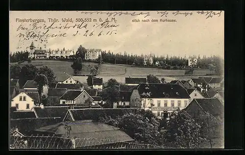 AK Finsterbergen /Thür. Wald, Blick nach dem Kurhaus